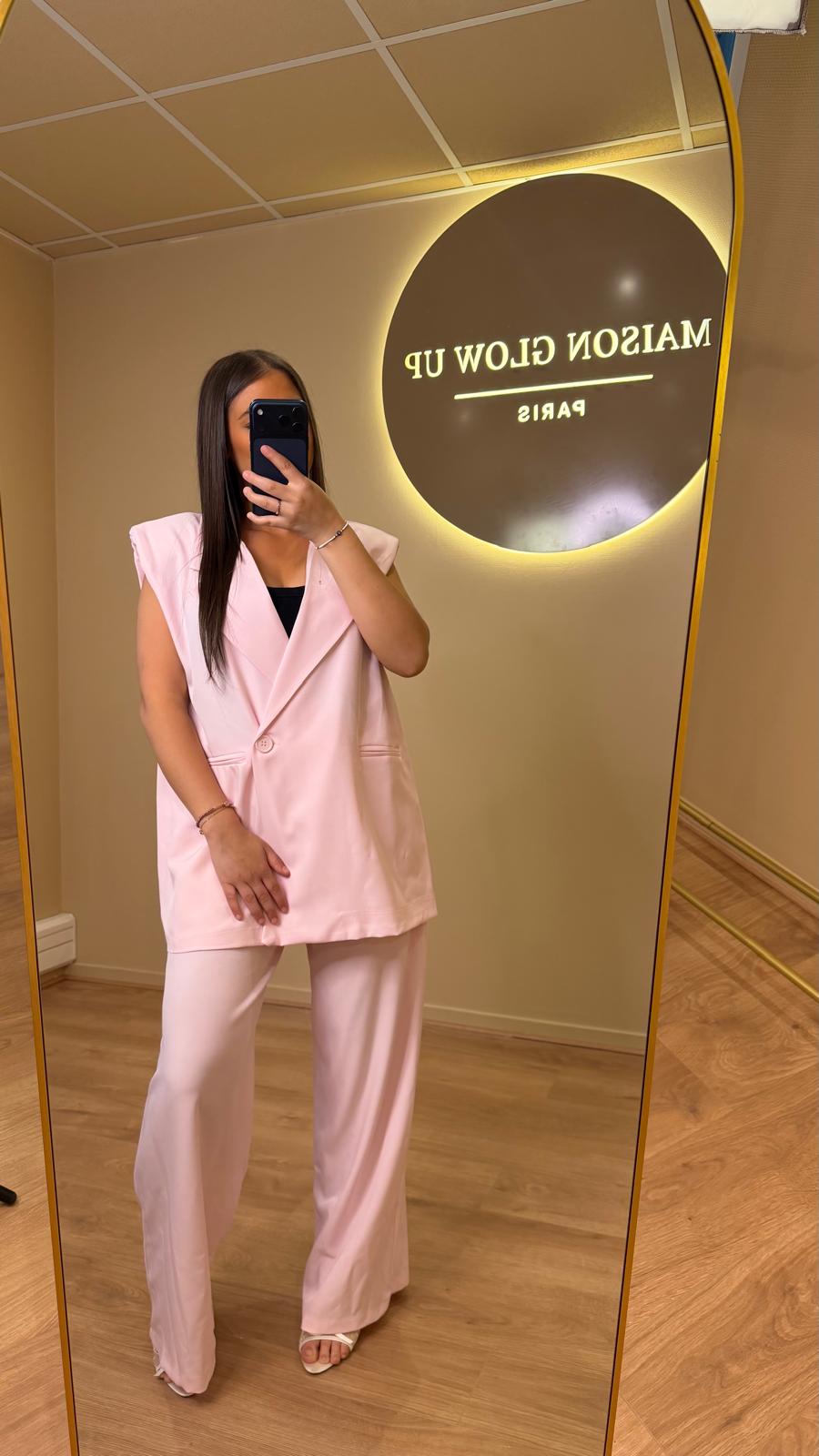 Ensemble Blazer sans manches / Pantalon long